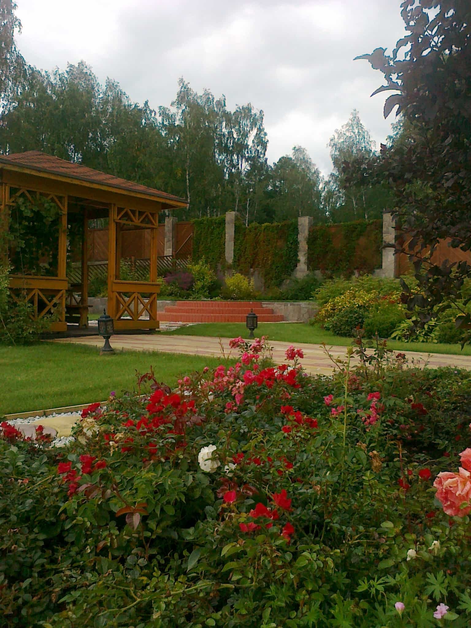 Общий вид участка в разное время года